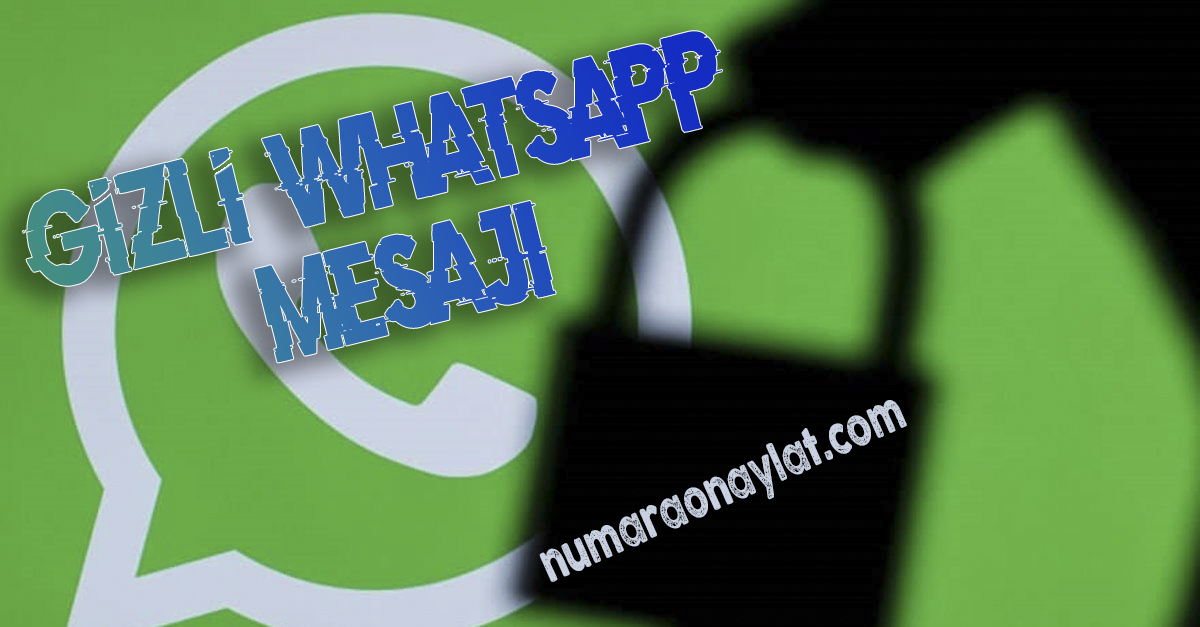 Gizli Whatsapp Mesajı Gönderme